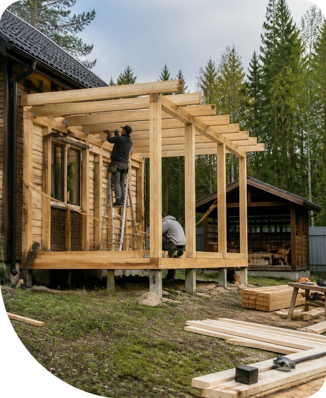 Строительство пристроек и построек на участке в Бугуруслане